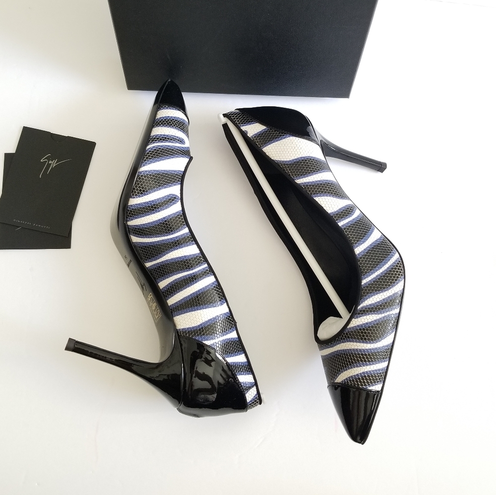 Giuseppe Zanotti Lucrezia 90 Leather High Heel Pumps Size EU 39 Black - Picture 6 of 6